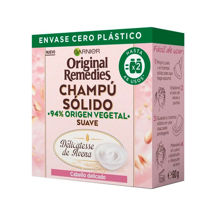 Champú Solido - Original Remedies - Garnier: Avena - 3