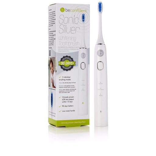 Sonic Silver Electric Whitening Toothbrush #white/silver 1 U - Beconfident - 1