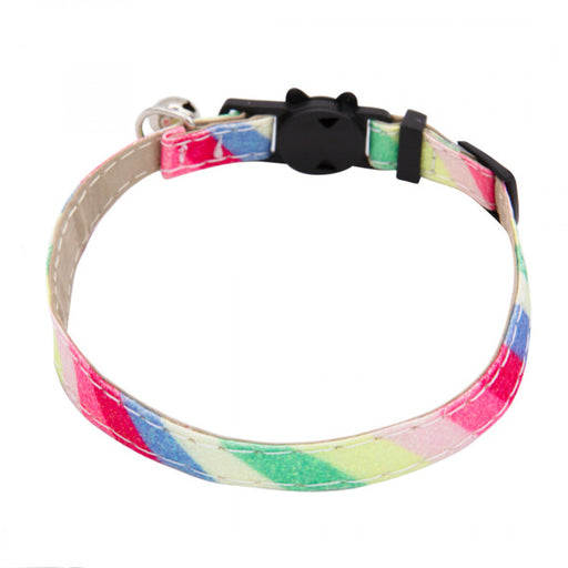Collar Fino para Mascotas - Hu: Rayas Multicolor - 2