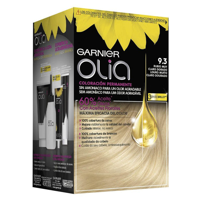 Tinte Permanente Olia sin Amoniaco - Garnier: OLIA - 9.3 Gold.Light Blond - 9