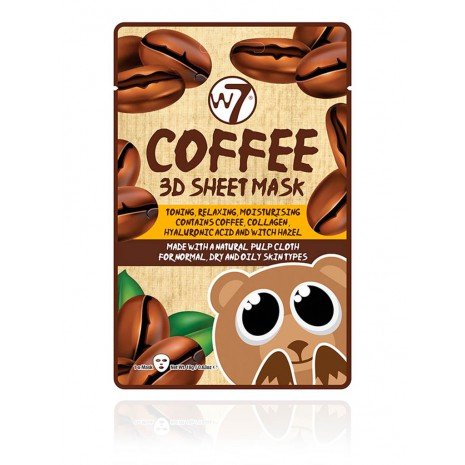 Mascarilla Facial Hidratante - Papel - Coffee 3d Sheet Mask - W7 - 1