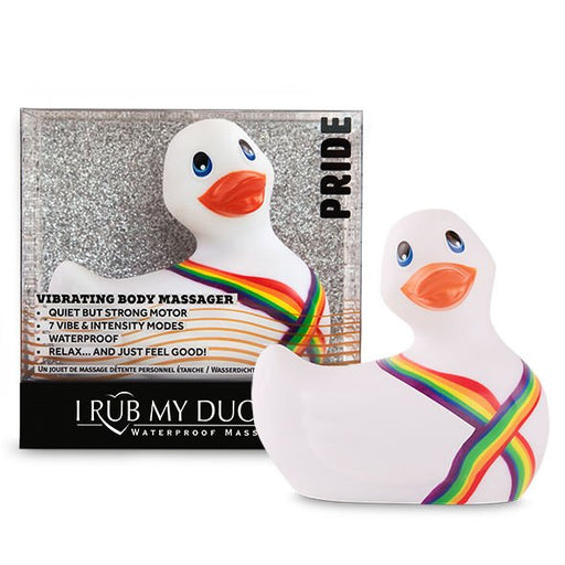 I Rub My Duckie 2.0 | Pato Vibrador Pride (white) - Big Teaze Toys - 2