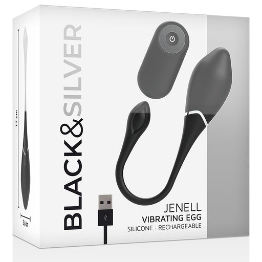 Jenell Huevo Vibrador Recargable - Black&silver - 2