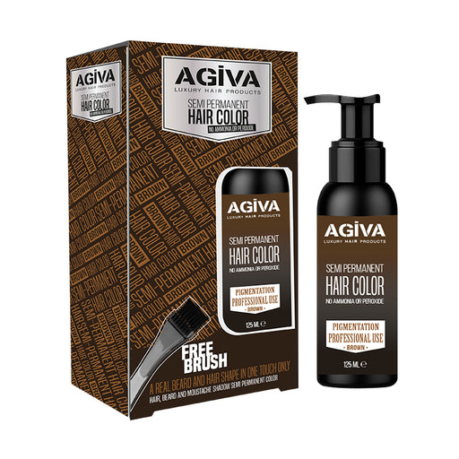 Semi Permanent Hair Color Brown 125ml - Agiva - 1