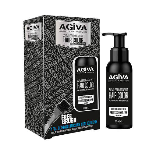 Semi Permanent Hair Color Black 125ml - Agiva - 1