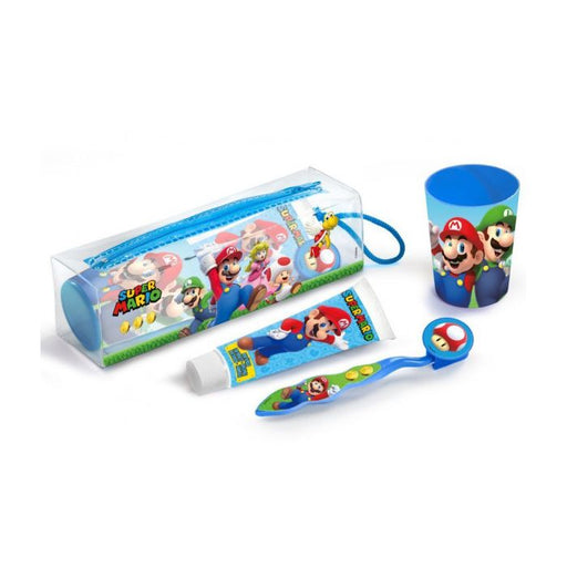 Super Mario Bros Neceser Dentifrico + Cepillo + Vaso - Lorenay - 1