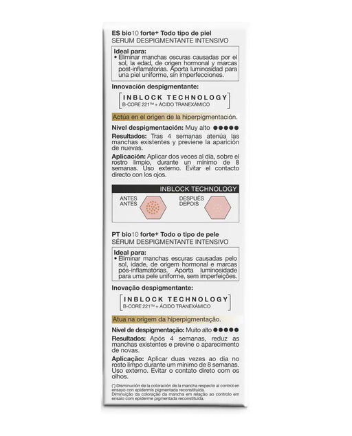 Sérum Despigmentante Intensivo Antimanchas Bio10 Forte 30ml - Bella Aurora - 2