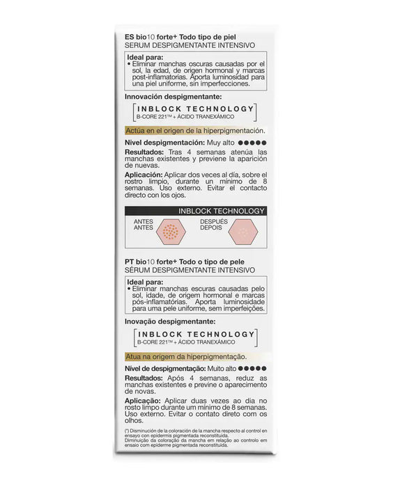 Sérum Despigmentante Intensivo Antimanchas Bio10 Forte 30ml - Bella Aurora - 2