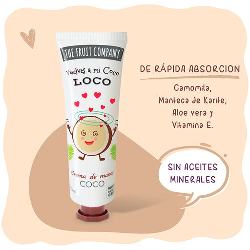 Crema de manos Coco - 50ml  - The Fruit Company - 2