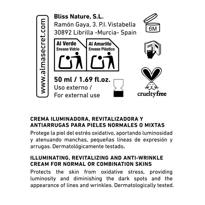 Crema Powerful C Antiedad Iluminadora - Vitamina C, Ginseng & Moringa - Spf 30 - 50 ml - Alma Secret - 2
