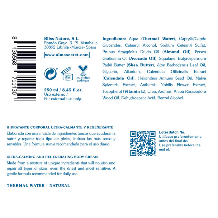 Crema Corporal - Aguacate, Karité y Caléndula - 250 ml - Alma Secret - 2