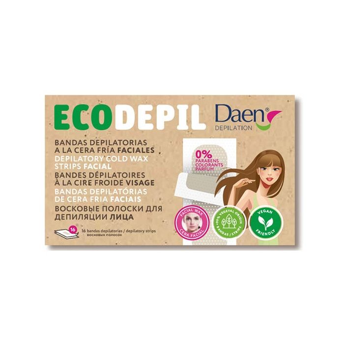 Ecodepil Bandas Depilatorias Faciales Cera Fría - Daen - 1