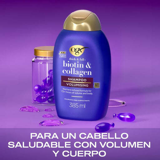 Biotina y Colágeno – Champú Voluminizador y Texturizador 385 ml - Ogx - 2