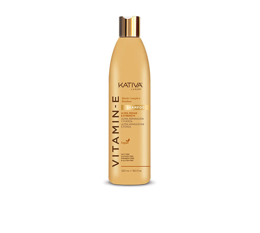 Champú Ultra Reparación y Fuerza con Vitamina E, Biotina y Bambú - Kativa : 550 ML - 1