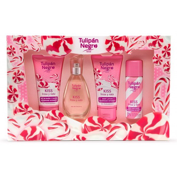 Set de Regalo Gourmand - Tulipan Negro : Fresa y Nata - 1