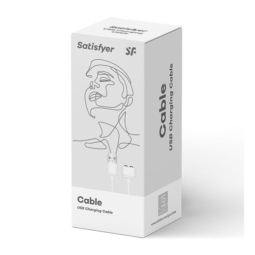 Cable de Carga Vibradores - Satisfyer : Blanco - 1