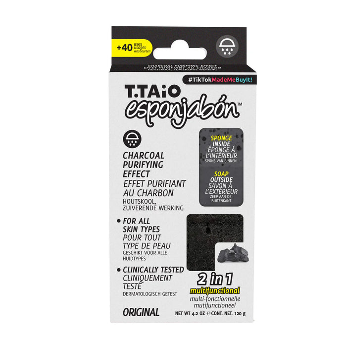 EsponJabón – Esponja + Jabón 2 en 1 – 120 gramos - T.taio : Carbon - 2