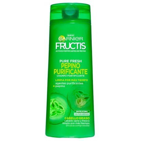 Champú Fructis Pure Fresh 360ml - Garnier : Pepino Purificante para Cabello Graso 360ml - 1