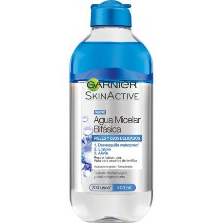Agua Micelar Bifásica Skinactive 400 ml - Garnier - 1