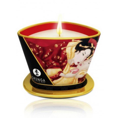 Mini Caress by Candelight Vela Masaje Fresa y Vino 170ml - Shunga - 1