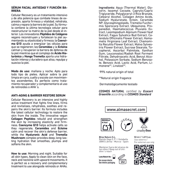 Sérum Facial Cellular Recovery - Alma Secret - 6