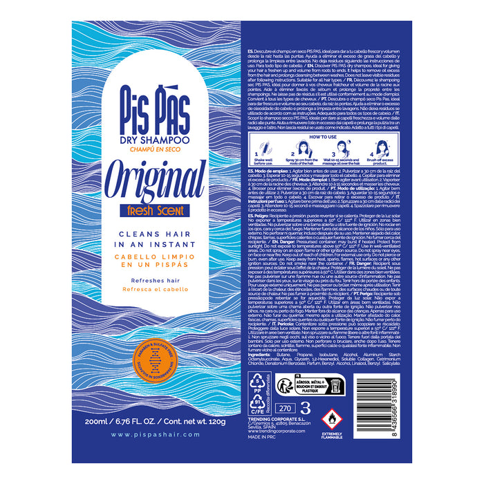 Champú en Seco Original 200ml - Pis Pas - 2
