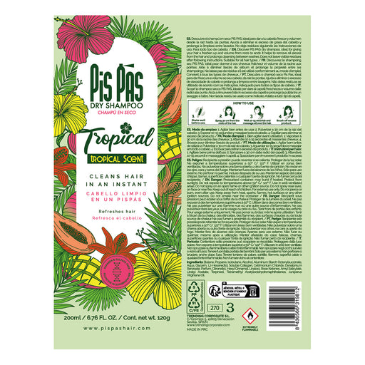 Champú en Seco Tropical Scent 200ml - Pis Pas - 2