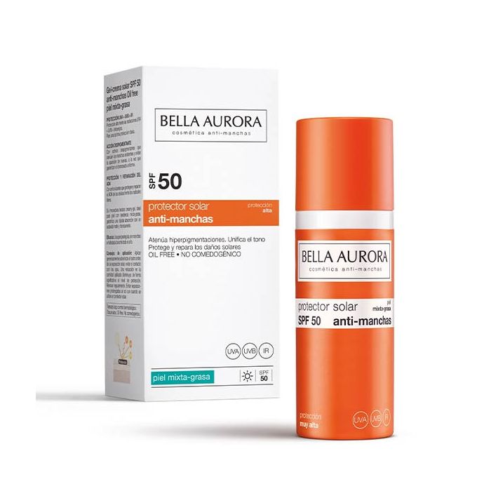 Gel Solar Spf50 Antimanchas 50 ml - Piel Mixta O Grasa - Bella Aurora - 1