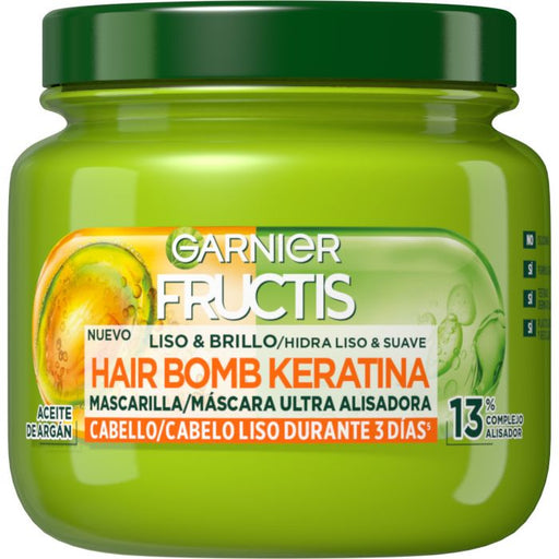 Hair Bomb Keratina Liso & Brillo Mascarilla Capilar Ultra Alisadora con Aceite de Argán - Fructis - 1