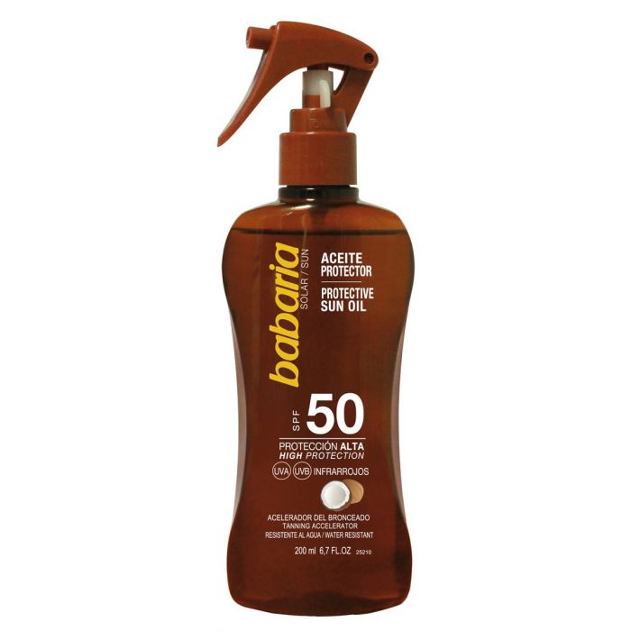 Aceite Protector Solar de Coco Acelerador Del Bronceado Spf50 - Babaria - 1