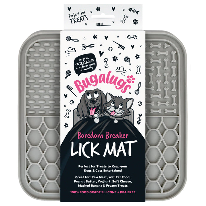 Lick Mat Antiestrés para Perros y Gatos - Gris - Bugalugs - 1