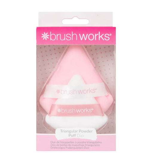 Triangular Powder Puff Duo - Borlas de Maquillaje en Polvo - Brushworks - 1