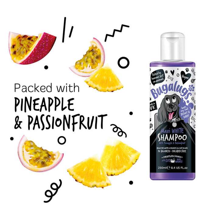 Champú Blanqueador para Perros Maxi White - Bugalugs : 250ML - 2