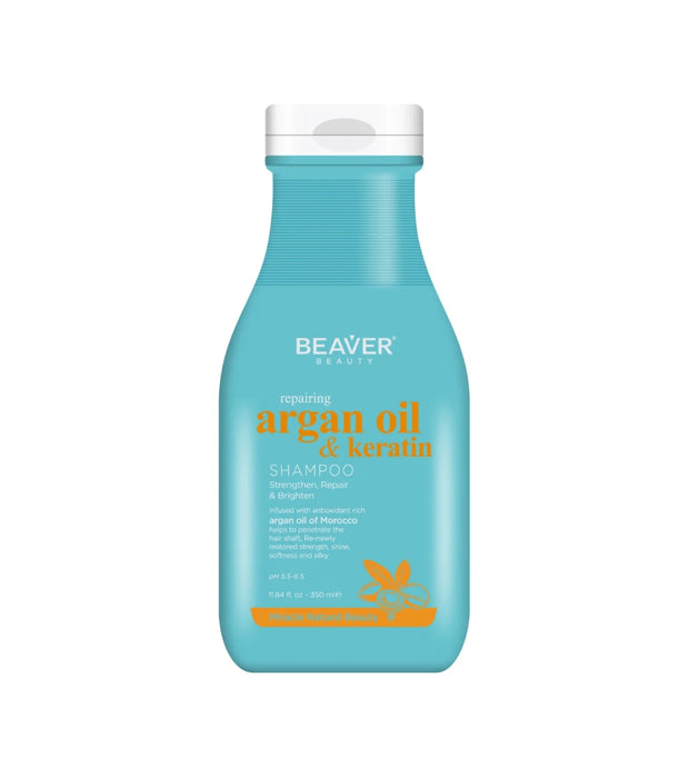 Argan Oil - Keratin Champú Reparador - Beaver : 350ml - 1