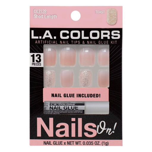 La Colors unas Artificiales con Pegamento Toast - L.A. Colors - 1