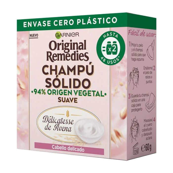 Champú Solido - Original Remedies - Garnier : Avena - 1
