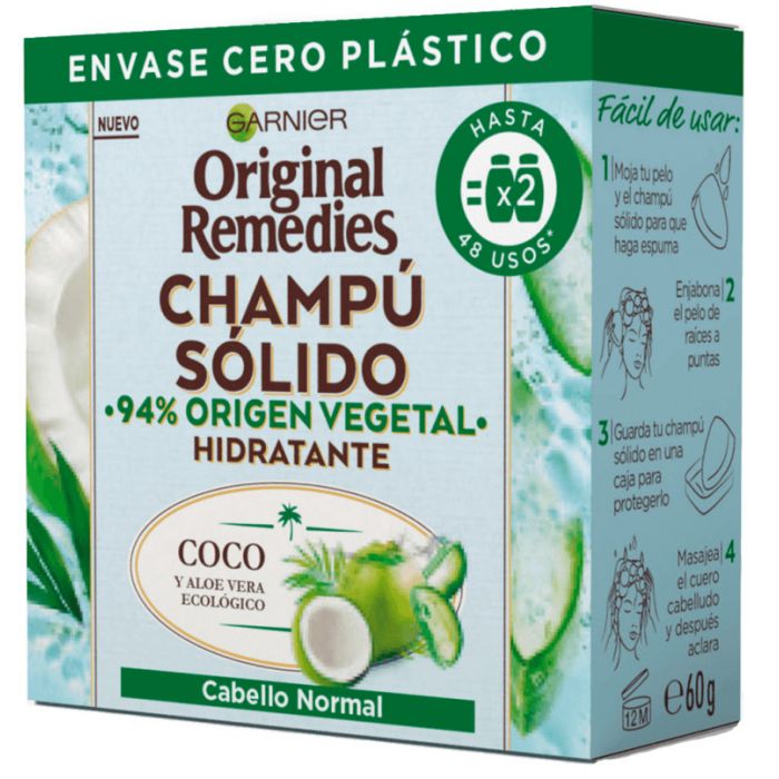 Champú Solido - Original Remedies - Garnier : Coco - 1