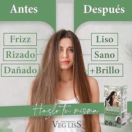 Alisado Brasileño con Queratina Vegetal y Coco - Vegliss - 4