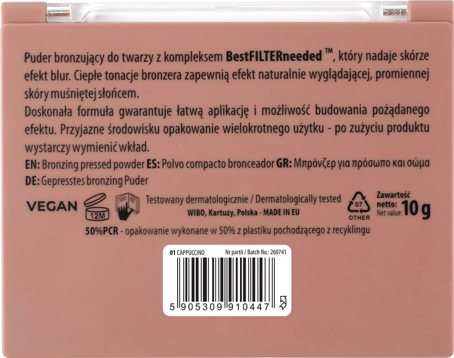 Bronzing pressed powder - 10 g - Nam : 01 Cappuccino - 2