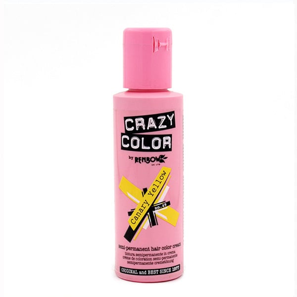 Tinte Semi Permanente sin Amoniaco 100ml - Crazy Color : 49 -  Canary Yellow - 1