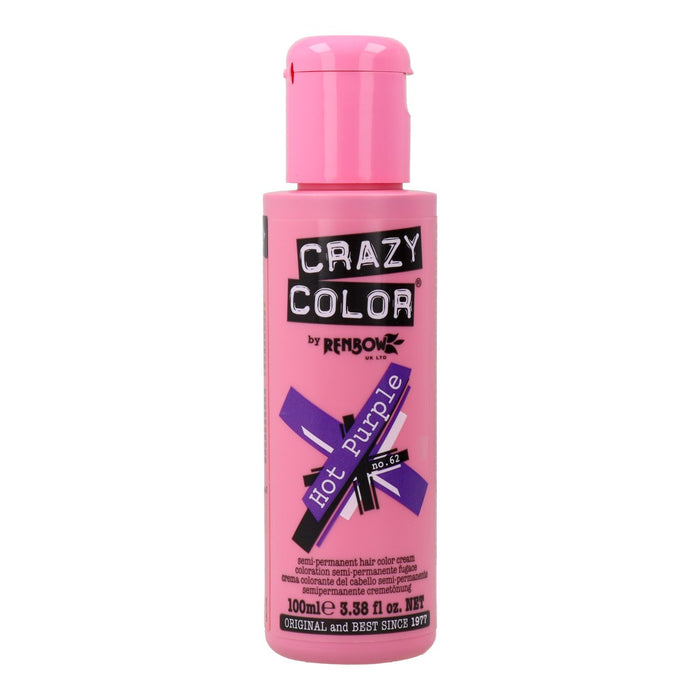 Tinte Semi Permanente sin Amoniaco 100ml - Crazy Color : 62 -  Hot Purple - 1