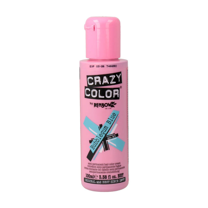 Tinte Semi Permanente sin Amoniaco 100ml - Crazy Color : 63 -  Bubblegum Blue - 1