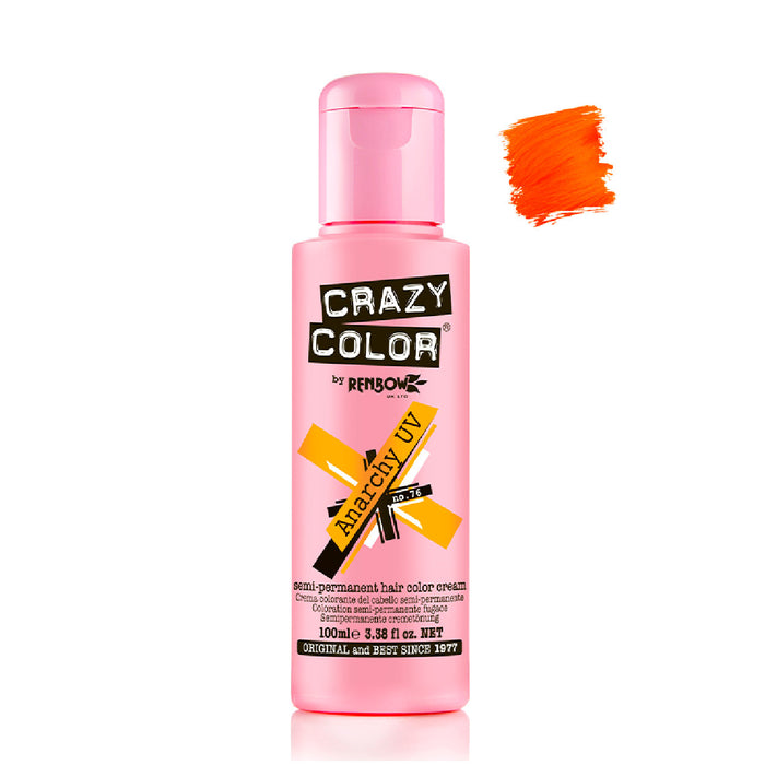 Tinte Semi Permanente sin Amoniaco 100ml - Crazy Color : 76 -  Anarchy  UV - 1