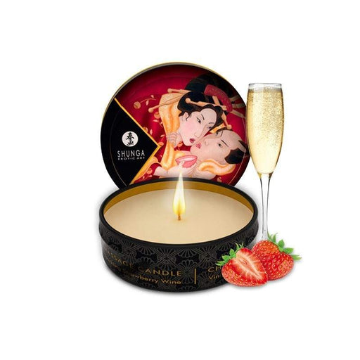 Mini Caress by Candelight Vela Masaje Fresa y Champagne 30ml - Candles - Shunga - 1