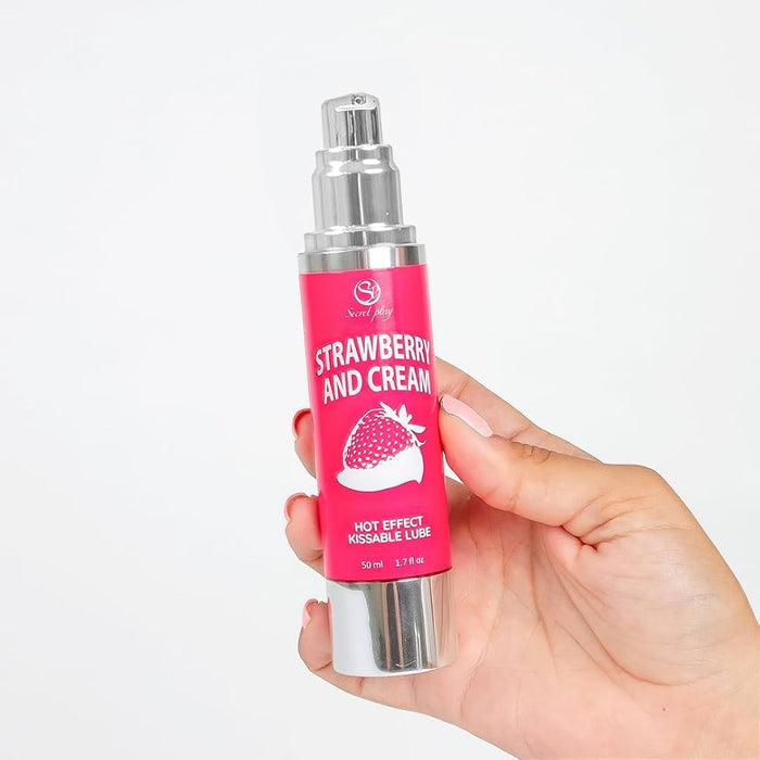 Lubricante 2-1 Efecto Calor Fresa&nata 50ml - Secret Play - 1