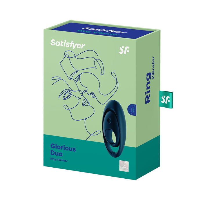 Glorious Duo Anillo Vibrador Azul - Satisfyer - 1