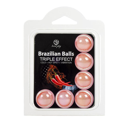 set 6 Brazilian Balls Triple Efecto - Secret Play - 1