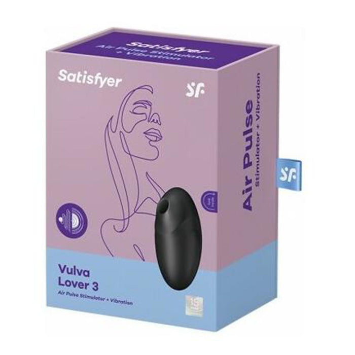Vulva Lover 3 Estimulador y Vibrador - Negro - Satisfyer - 1