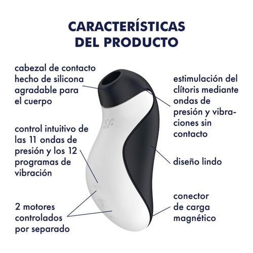 Estimulador y Vibrador Orca Air Pulse - Satisfyer - 3