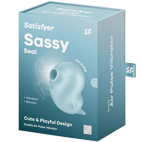 Sassy Seal Estimulador y Vibrador Azul - Satisfyer - 1